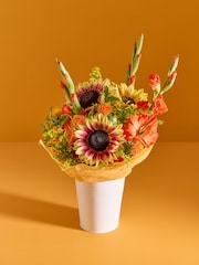 Bright Sunflower and Gladioli Fresh Flower Bouquet in Pail - Image 1 of 3