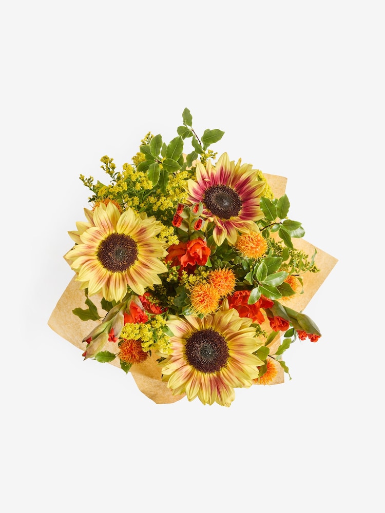 Bright Sunflower and Gladioli Fresh Flower Bouquet in Pail - Image 4 of 4
