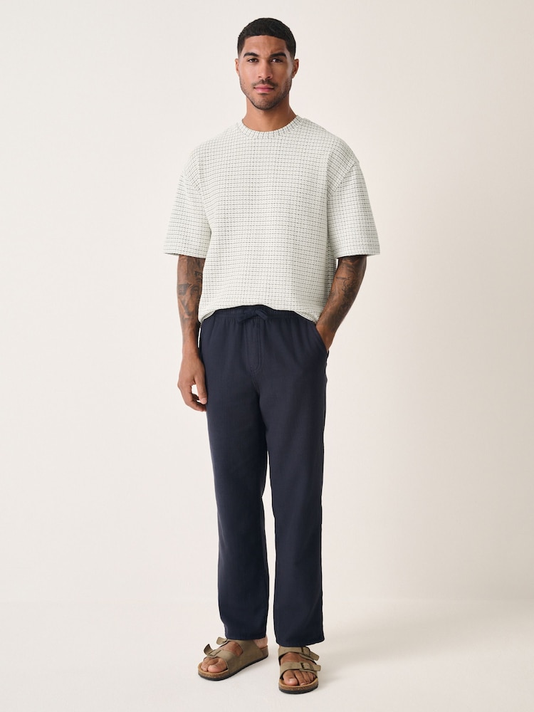 Ecru Casual Textured T-Shirt - Image 2 of 5