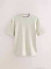 Ecru Casual Textured T-Shirt - Image 6 of 8