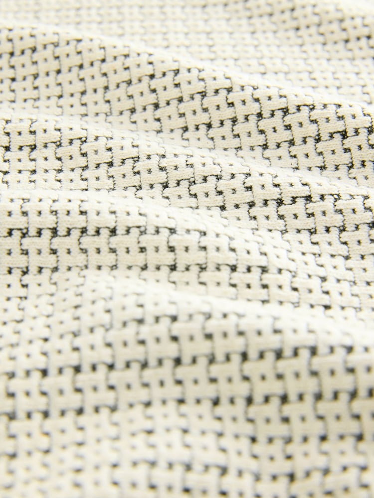 Ecru Casual Textured T-Shirt - Image 8 of 8