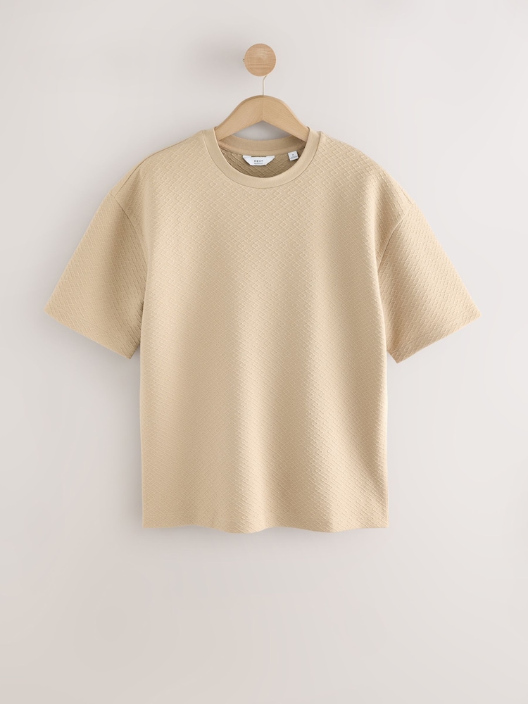 Ecru Smart Textured T-Shirt - Image 5 of 7