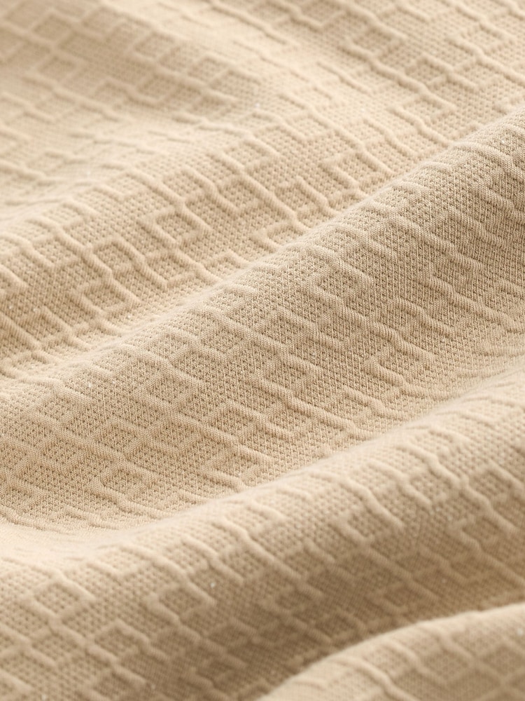 Ecru Smart Textured T-Shirt - Image 7 of 7 Ecru Smart Textured T-Shirt - Image 7 of 7