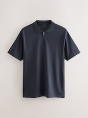 Navy Blue Signature Heavyweight T-Shirt with Linen - Image 6 of 8