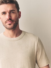 Light Neutral Signature Heavyweight T-Shirt with Linen - Image 1 of 6