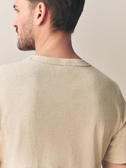 Light Neutral Signature Heavyweight T-Shirt with Linen - Image 5 of 6