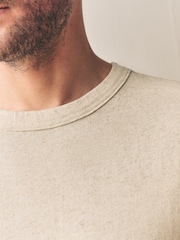 Light Neutral Signature Heavyweight T-Shirt with Linen - Image 6 of 6