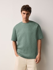 أخضر - Smart Textured T-Shirt - صورة 1 من 5