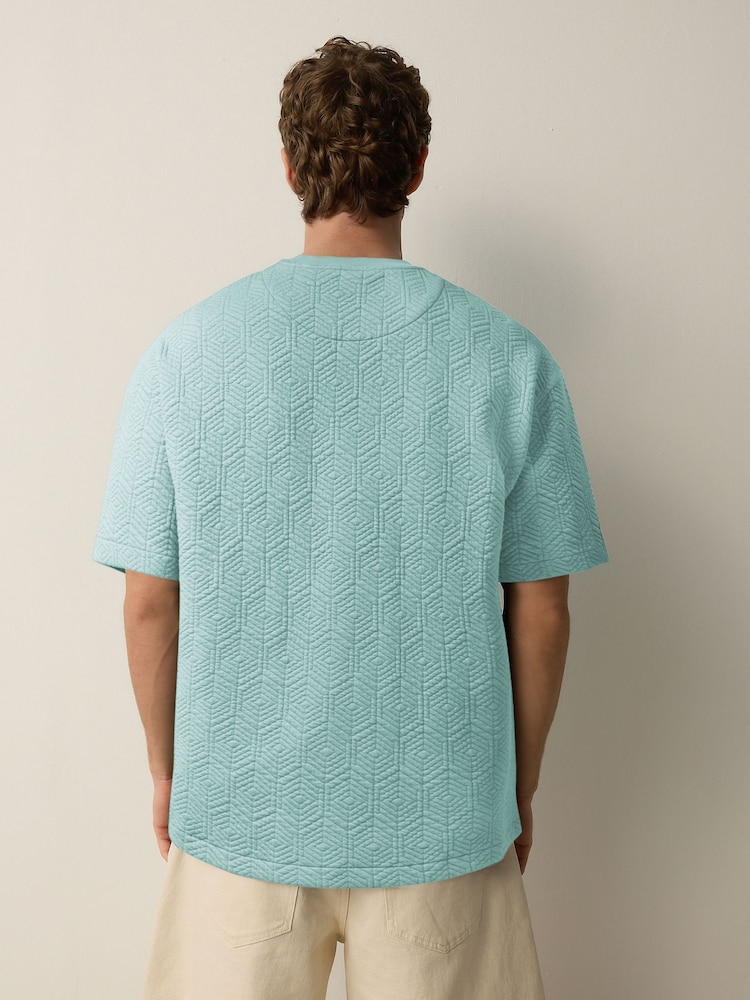 Green Smart Textured T-Shirt - Image 3 of 8