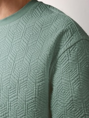 أخضر - Smart Textured T-Shirt - صورة 5 من 5