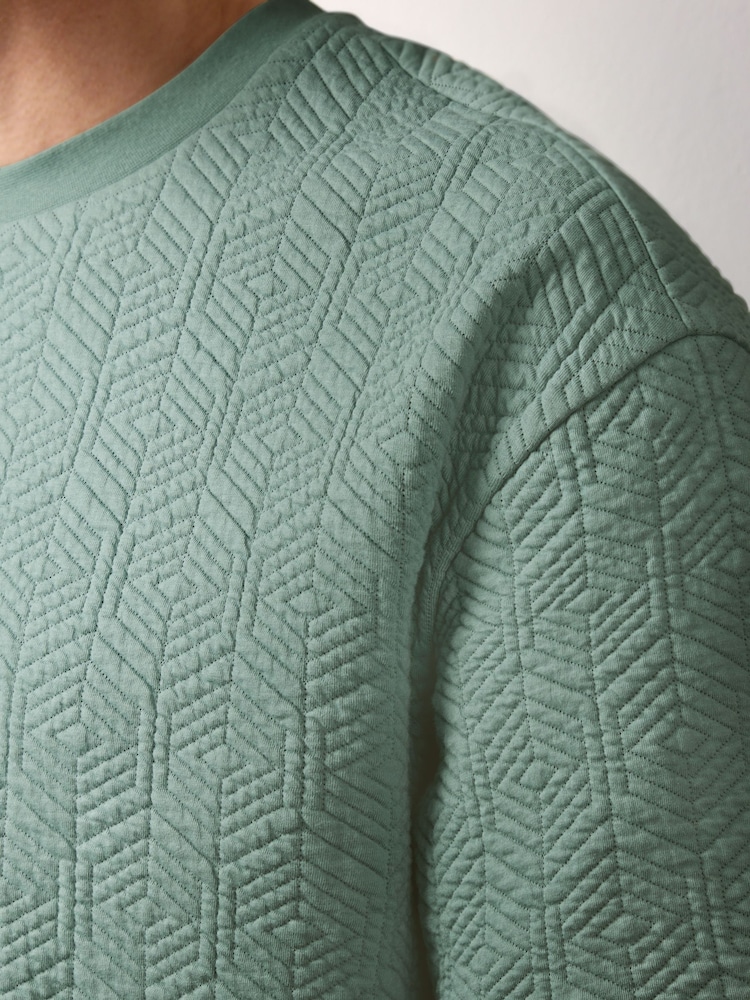 أخضر - Smart Textured T-Shirt - صورة 5 من 5