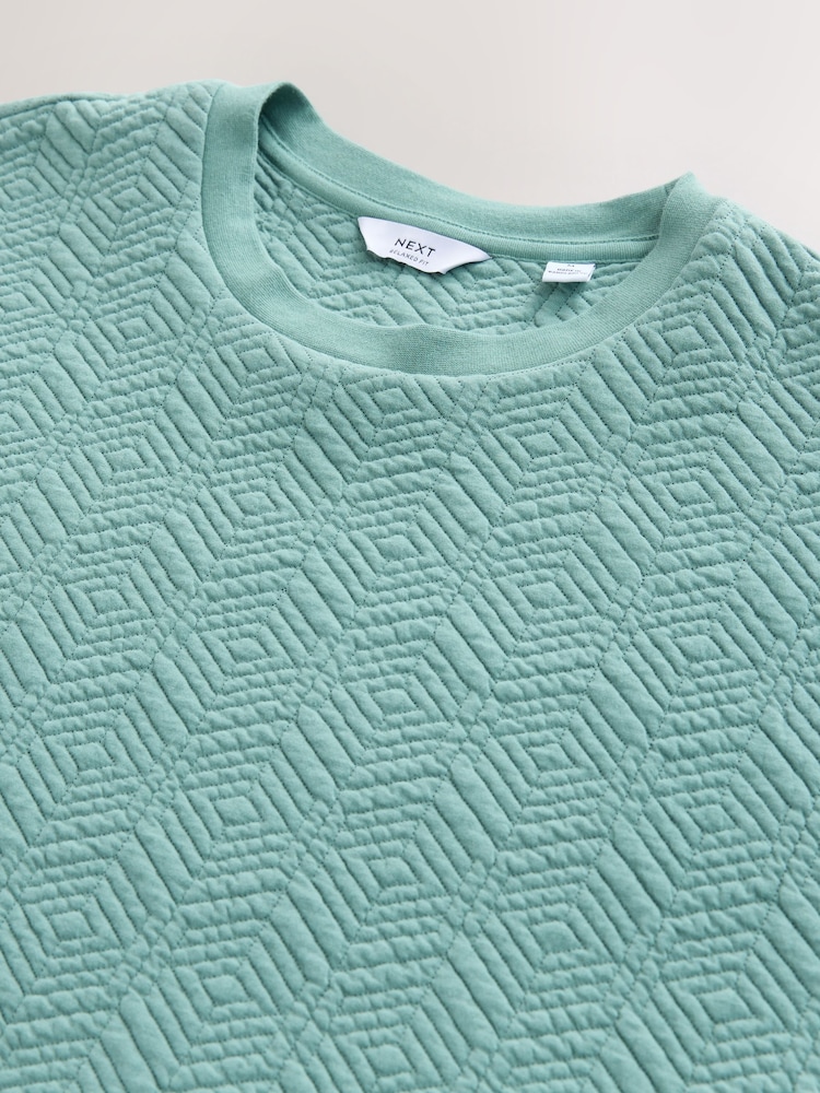 Green Smart Textured T-Shirt - Image 7 of 8