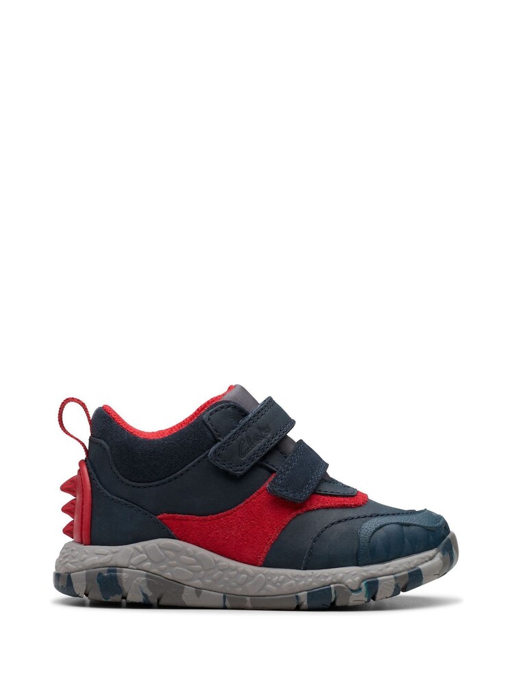 Clarks Blue Standard Fit (F) Toddler Steggy Rex Boot Trainers - Image 1 of 8