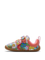 Clarks Pink Print Syn First Walker Magic T Shoes - Image 2 of 7