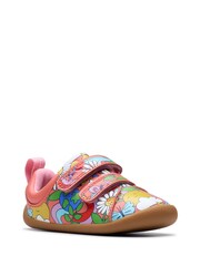 Clarks Pink Print Syn First Walker Magic T Shoes - Image 3 of 7