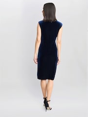 Gina Bacconi – Justine – ärmelloses Samtkleid mit Borte, Blau - Bild 2 von 5