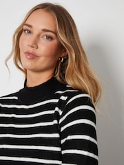 Threadbare Black Crew Neck Rib Jumper - Image 4 of 4