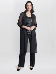 Gina Bacconi Black Jessica Three Piece Suit Set - Image 1 of 5