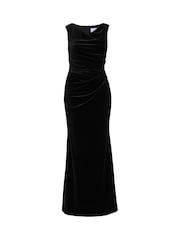 Черный - Gina Bacconi Selena Velvet Maxi Dress - Image 5 of 5