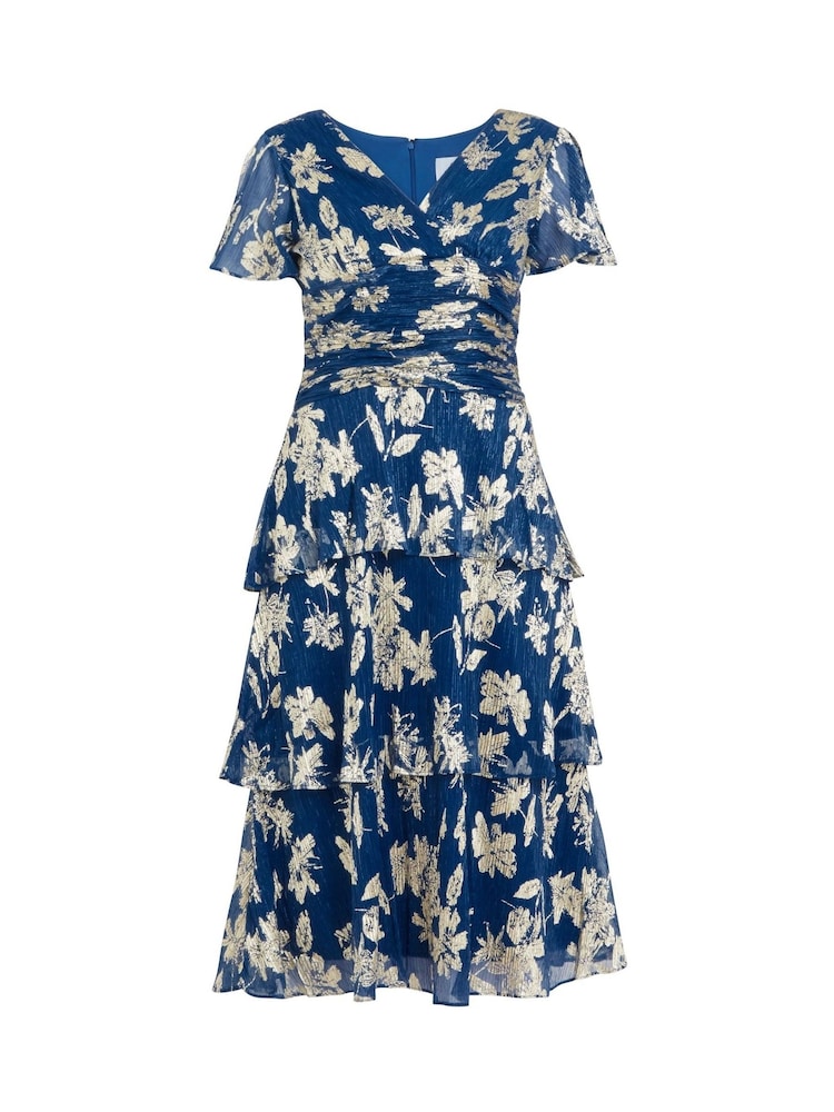 Gina Bacconi Simone Foil Printed Tiered Dress - Imagen 5 de 5 Gina Bacconi Simone Foil Printed Tiered Dress - Imagen 5 de 5