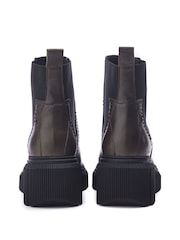 Moda in Pelle Otago Chelsea Leather Boots With Wedge Heel - Image 3 of 4