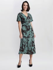 Gina Bacconi Heidi Jersey Print Dress - Image 1 of 5