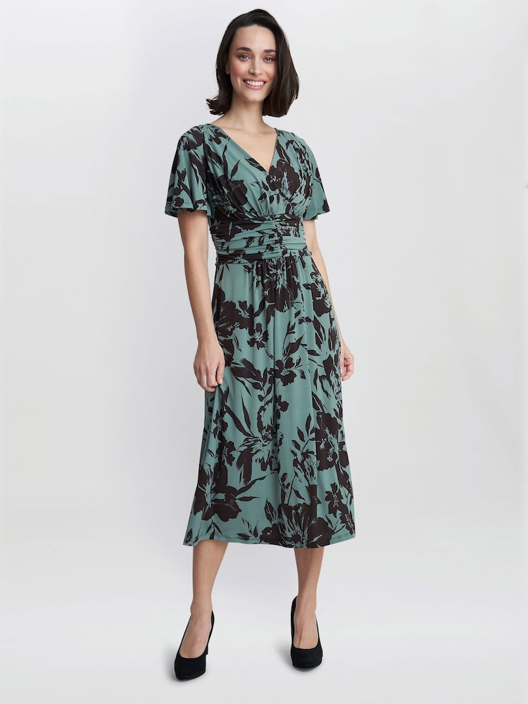 Gina Bacconi Heidi Jersey Print Dress - Image 1 of 5