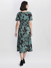 Gina Bacconi Heidi Jersey Print Dress - Image 2 of 5