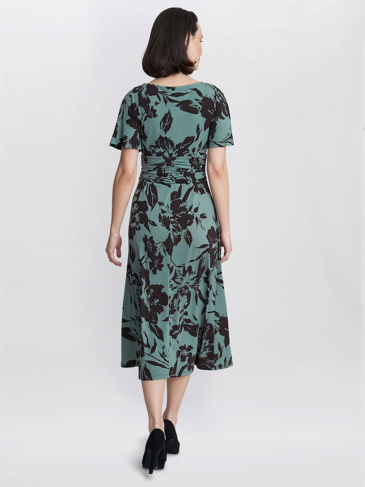 Gina Bacconi Heidi Jersey Print Dress - Image 2 of 5