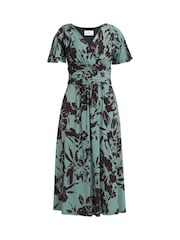 Gina Bacconi Heidi Jersey Print Dress - Image 5 of 5