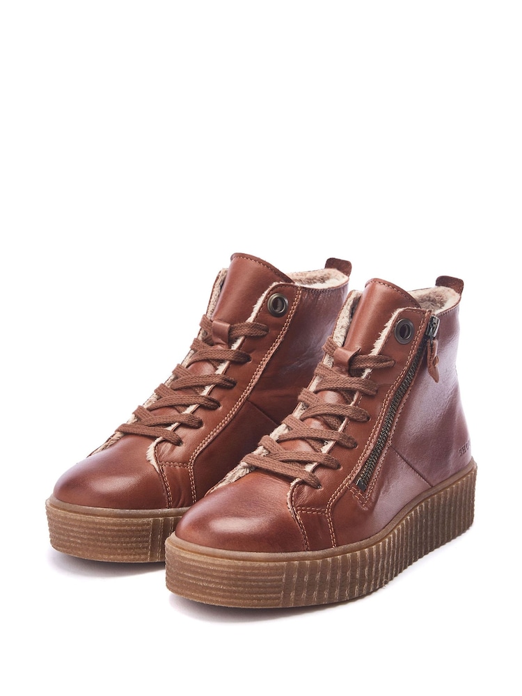 Braun - Moda in Pelle Oldfield Lace-Up Leather Boots With Slap Sole - Bild 2 von 4 Braun - Moda in Pelle Oldfield Lace-Up Leather Boots With Slap Sole - Bild 2 von 4