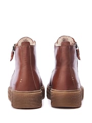Коричневый - Moda in Pelle кожаные ботинки на шнуровке Oldfield - Изображение 3 из 4