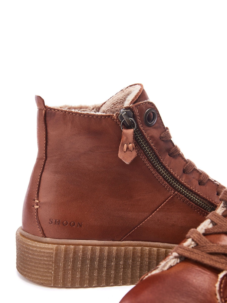 Braun - Moda in Pelle Oldfield Lace-Up Leather Boots With Slap Sole - Bild 4 von 4 Braun - Moda in Pelle Oldfield Lace-Up Leather Boots With Slap Sole - Bild 4 von 4