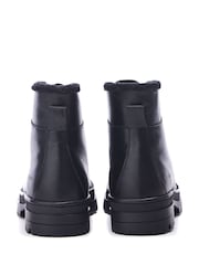 Moda in Pelle Onella Lace-Up Stitch Detail Leather Boots - Image 3 of 4