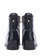 Moda in Pelle Penelopi Detail Lace Up Leather Boots - Image 3 of 4