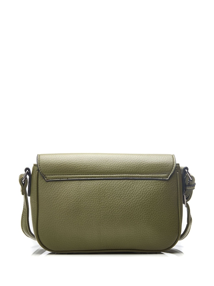 Moda in Pelle Sloane Bag Crossbody Satchel Bag With Base Studs and Turnlock - Image 2 of 4 Moda in Pelle Sloane Bag Crossbody Satchel Bag With Base Studs and Turnlock - Image 2 of 4