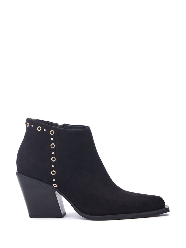 Moda in Pelle Penza Western Style Smart Ankle Black Boots - Image 1 of 4