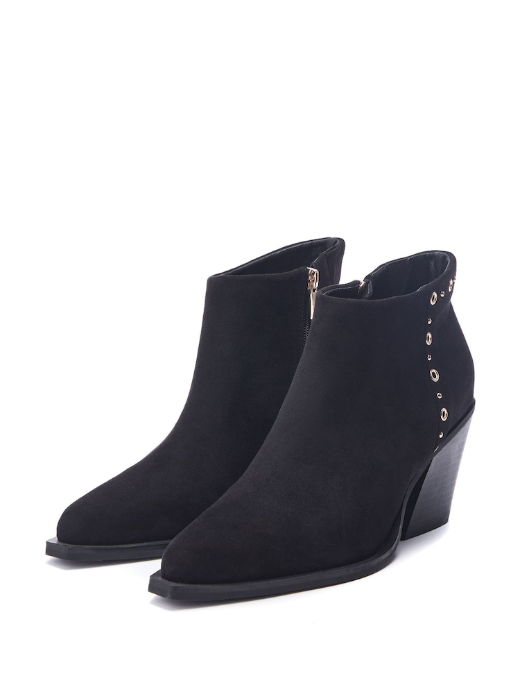 Moda in Pelle Penza Western Style Smart Ankle Black Boots - Image 2 of 4