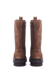 Braun - Moda in Pelle Olmeto Scalloped Rand Leather Chelsea Boots - Bild 2 von 4