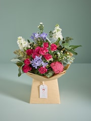 The Chateau by Angel Strawbridge White Rose and Agapanthus Fresh Flower Bouquet in Pail - Image 1 of 5
