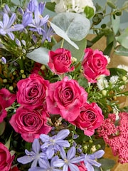 The Chateau by Angel Strawbridge White Rose and Agapanthus Fresh Flower Bouquet in Pail - Image 2 of 5