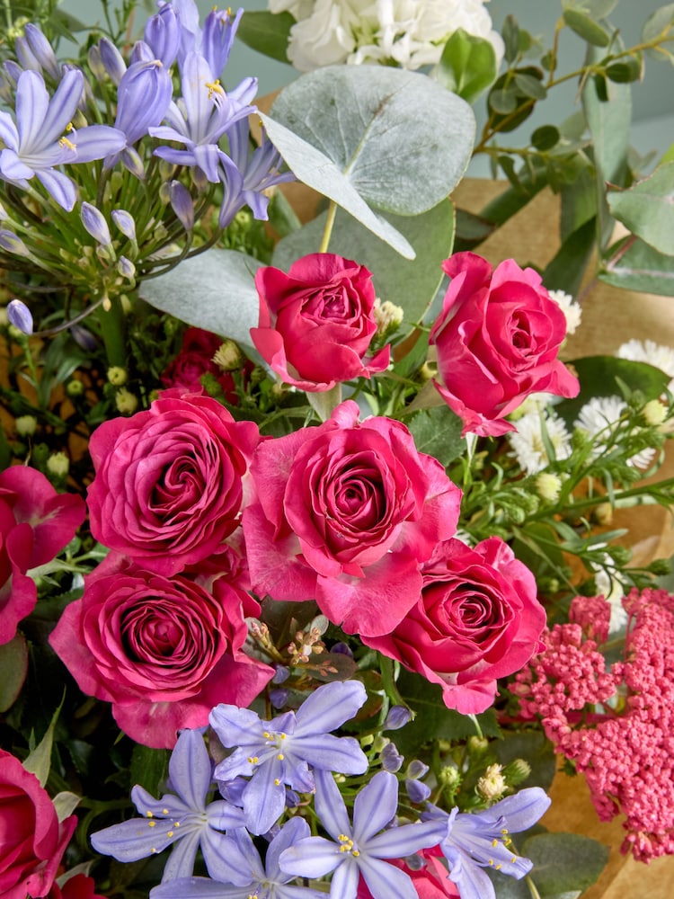 The Chateau by Angel Strawbridge White Rose and Agapanthus Fresh Flower Bouquet in Pail - Image 2 of 5