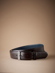 Burgundy Red Signature Formal Leather Belt - Image 1 of 3