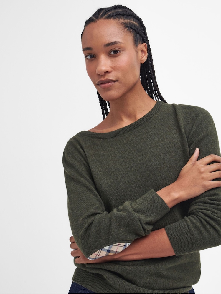 Barbour® Green Pendle Crew Jumper - Image 1 of 7