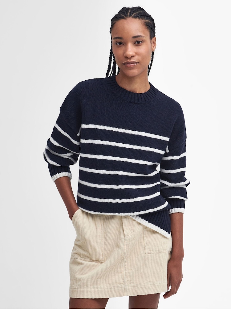 Barbour® Blue Belmore Knit Jumper - Image 1 of 6