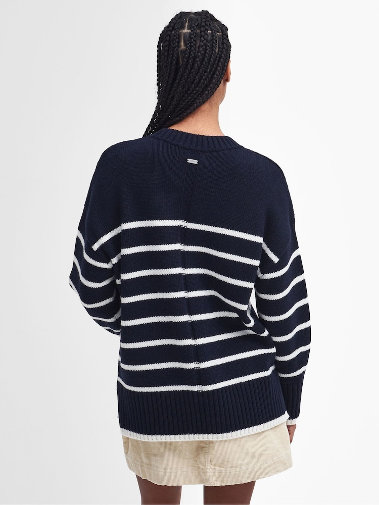 Barbour® Blue Belmore Knit Jumper - Image 2 of 6