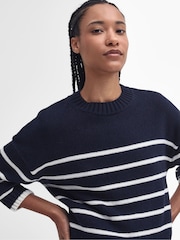 Barbour® Blue Belmore Knit Jumper - Image 4 of 6
