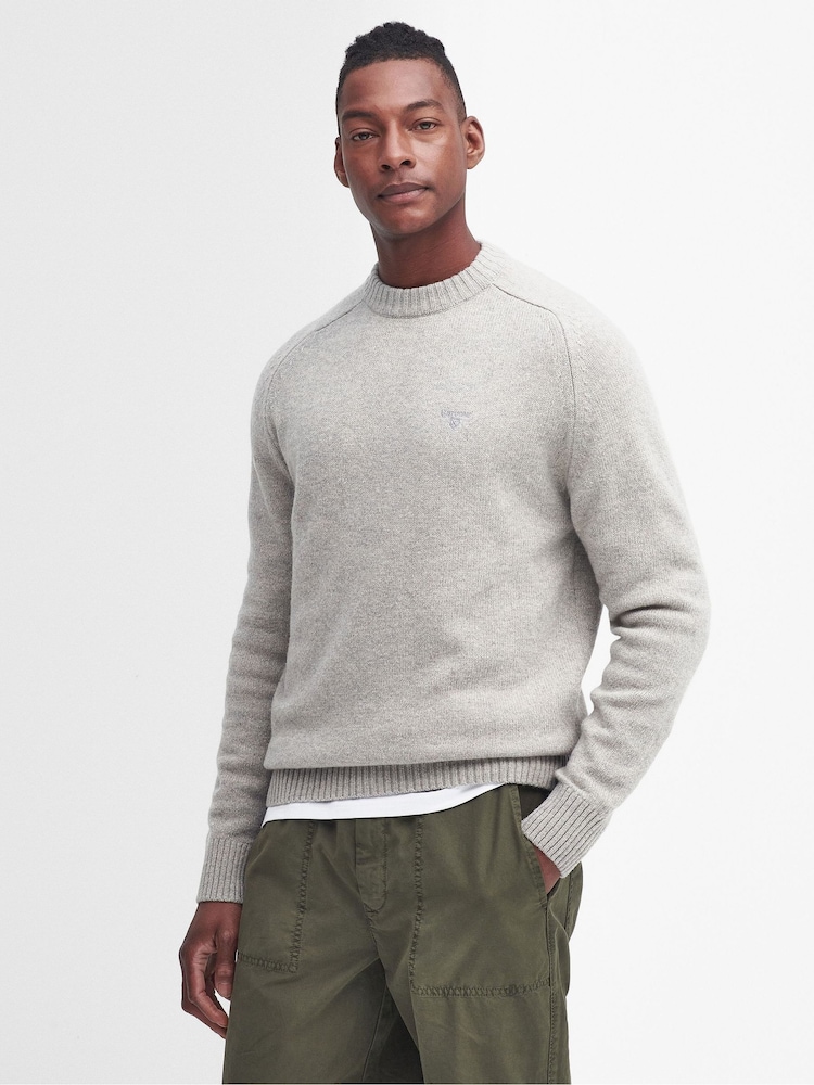 Barbour® Grey Grangetown Crew Jumper - Image 1 of 5
