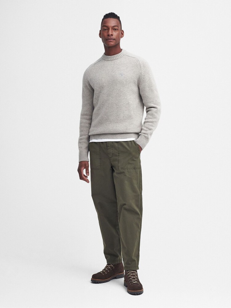 Barbour® Grey Grangetown Crew Jumper - Image 2 of 5 Barbour® Grey Grangetown Crew Jumper - Image 2 of 5