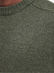 Barbour® Green Grangetown Crew Neck Sweater - Image 5 of 5